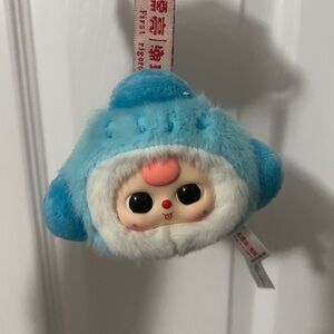 Baby Three Blue Plush Shark Bagcharm/keychain